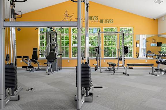 Fitness Center With Modern Equipment at Heritage at Mount Holly, New Jersey