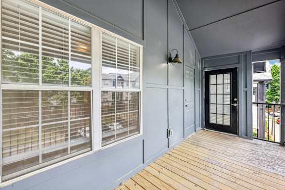 oversized balcony with storage