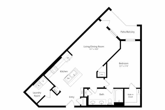 The Calloway Floorplan | Heron Mill Apartments