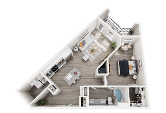 The Calloway Floorplan | Heron Mill Apartments
