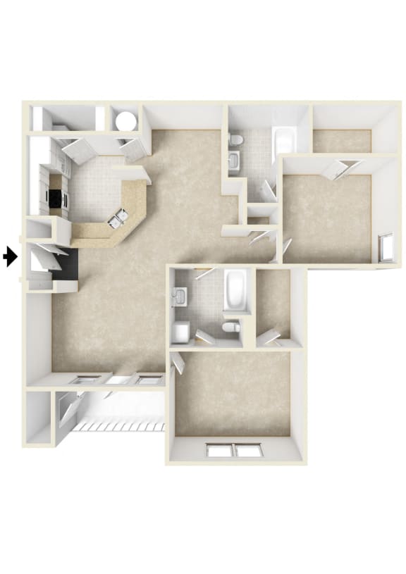 Wesley Kensington Apartments | Arlington Floorplan