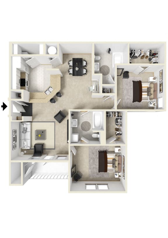 Wesley Kensington Apartments | Arlington Floorplan