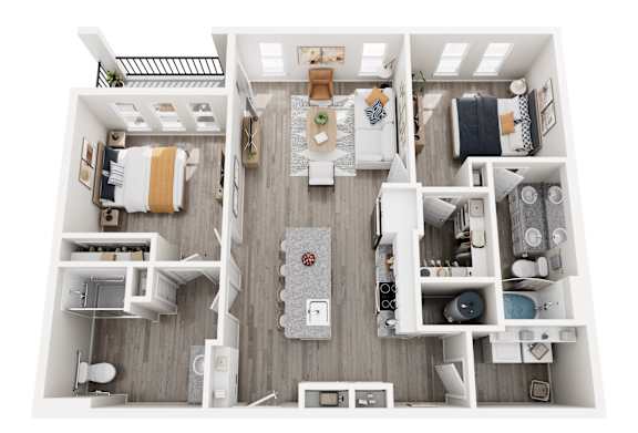Spacious two bedroom with open floor concept and pet friendly