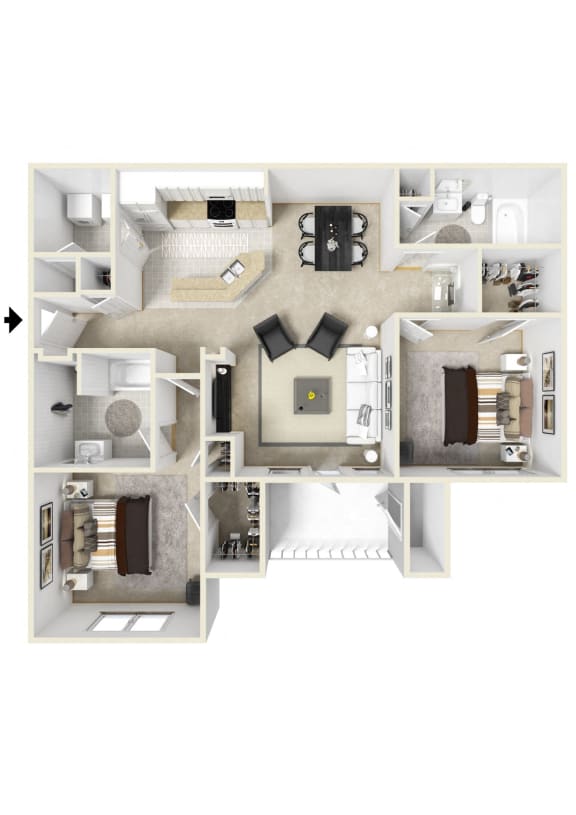 Wesley Kensington Apartments | Berkley Floorplan