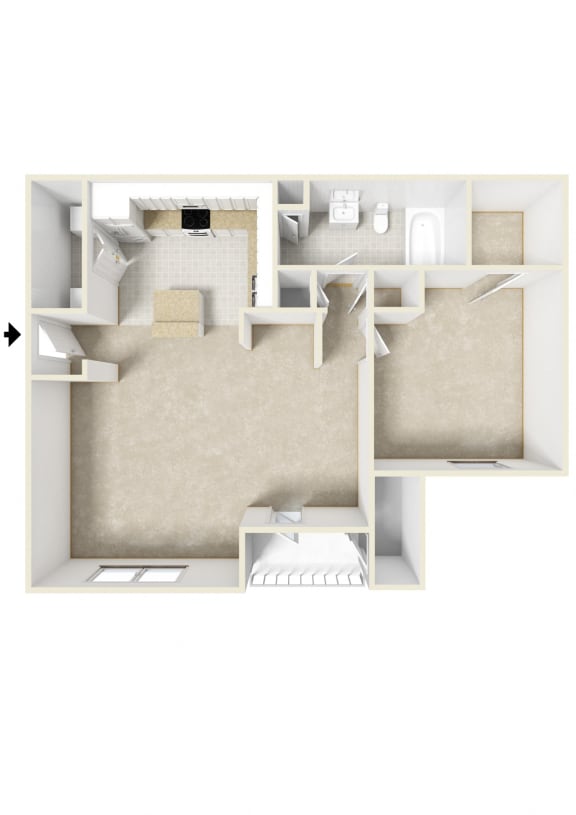 Wesley Stonecrest Apartments | Brumby Floorplan