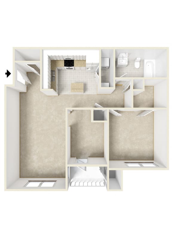 Wesley Kensington Apartments | Kirby Floorplan II