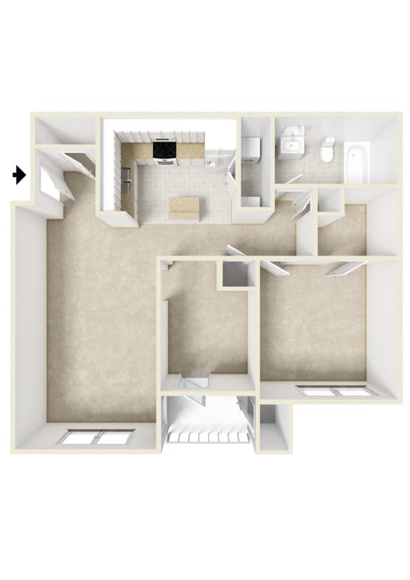 Wesley Kensington Apartments | Kirby Floorplan