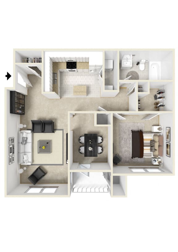 Wesley Kensington Apartments | Kirby Floorplan