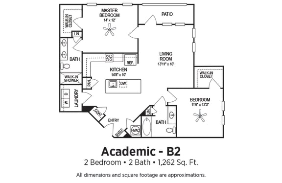 Academic - B2 | 2 Bedroom 2 Bathroom