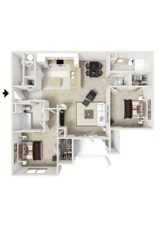 Wesley Stonecrest Apartments | Steeplechase Floorplan