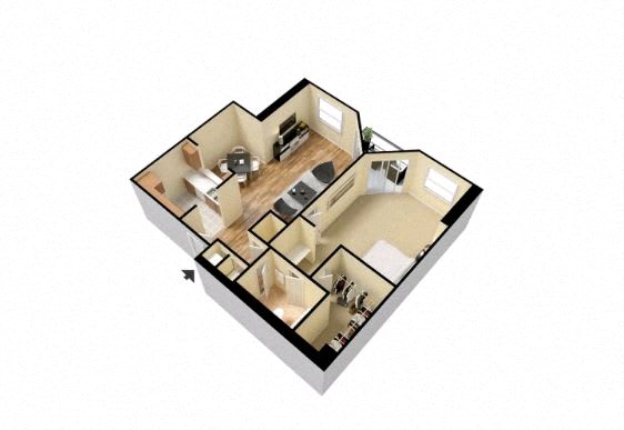 Wesley Townsend Apartments | The Andrews Floorplan