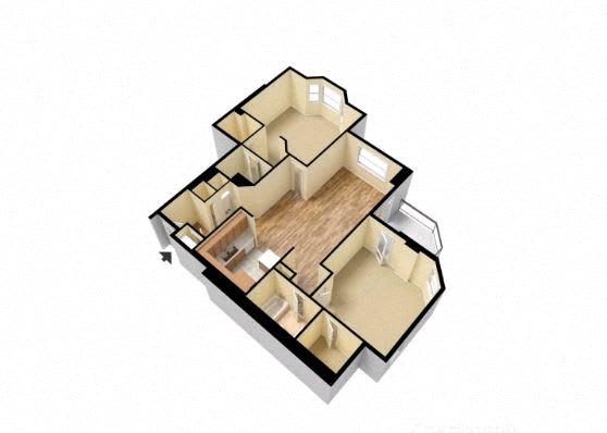 Wesley Townsend Apartments | The Argonne Floorplan