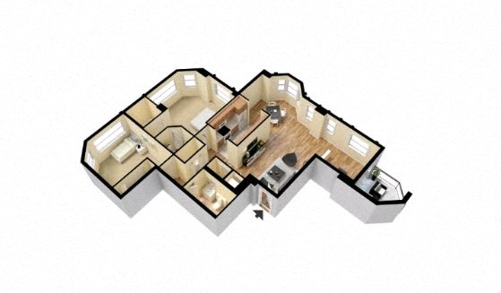 Wesley Townsend Apartments | The Habersham Floorplan