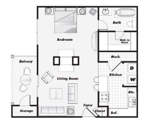 Wesley Trevento Apartments | The Sierra Floorplan