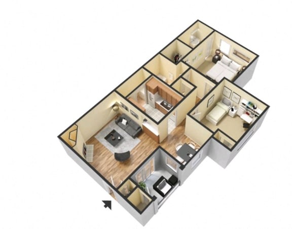 Wesley Trevento Apartments | The Thronhill Floorplan