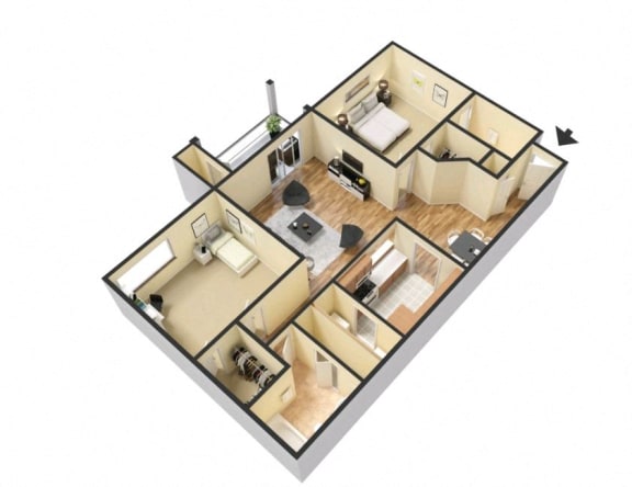 Wesley Trevento Apartments | The Timberline Floorplan