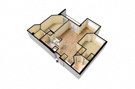 Wesley Townsend Apartments | The Tuxedo Floorplan