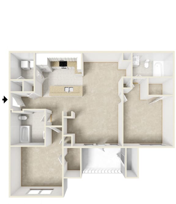 Stillwood Farms Apartments | Thronberry Floorplan
