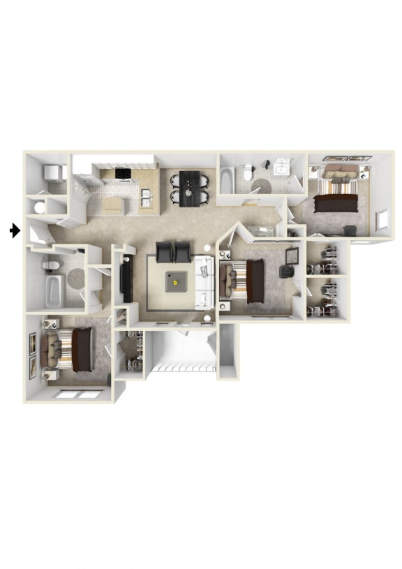 Wesley Kensington Apartments | Warwick Floorplan II