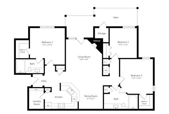 2D floor plan of the andrew