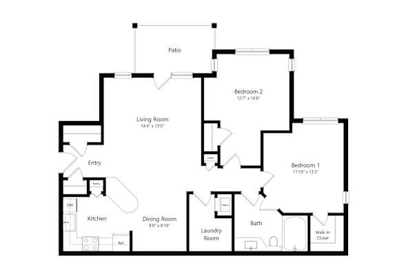 2D floor plan of the wycliff