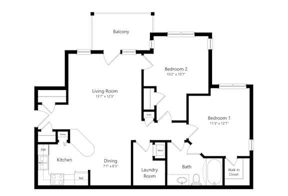 2D floor plan of the wycliff