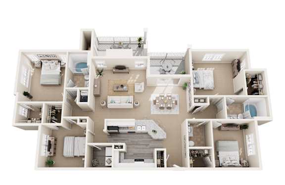 3D floor plan the habersham