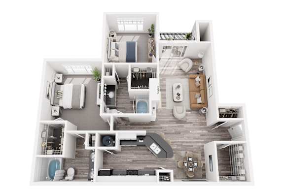 3D floor plan scarlett oak