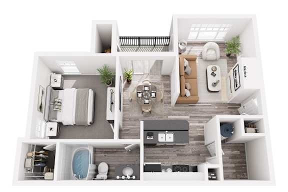 3D floor plan silver maple
