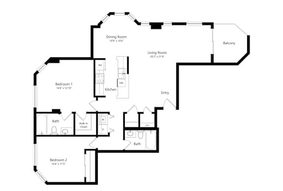 2D floor plan the habersham