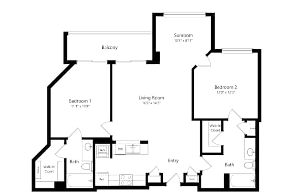 2D floor plan the tuxedo