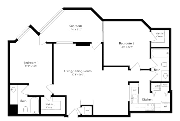 2D floor plan the wycliff