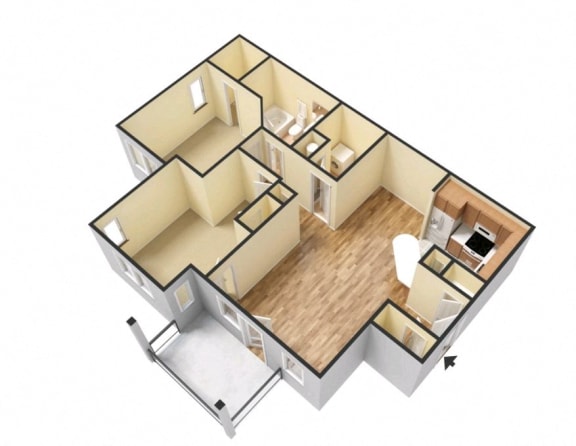 Wesley Hampstead Apartments | Wycliff Floorplan