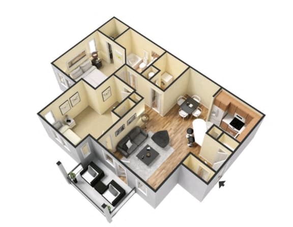Wesley Hampstead Apartments | Wycliff Floorplan