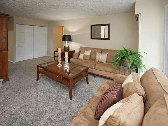 Model Living Room at Willoughby Hills Towers in Willoughby Hills OH