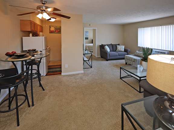 Model Living Area at Edgewater Landing Apartments in Cleveland OH