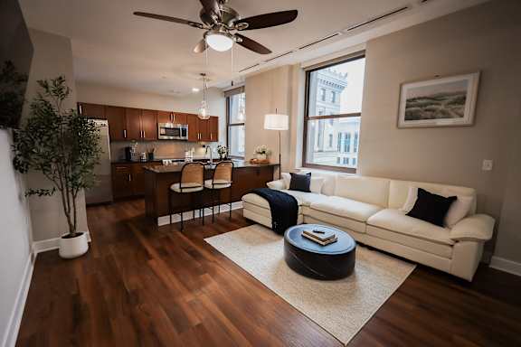 Natural Light at The Terminal Tower Residences Apartments, Cleveland, 44113