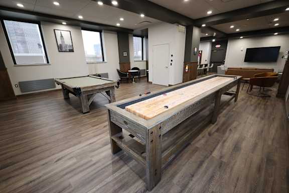 Community Lounge at The Terminal Tower Residences Apartments, Cleveland, 44113