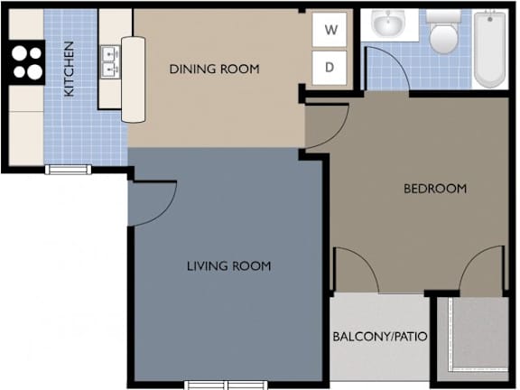 1 bedroom floor plan image