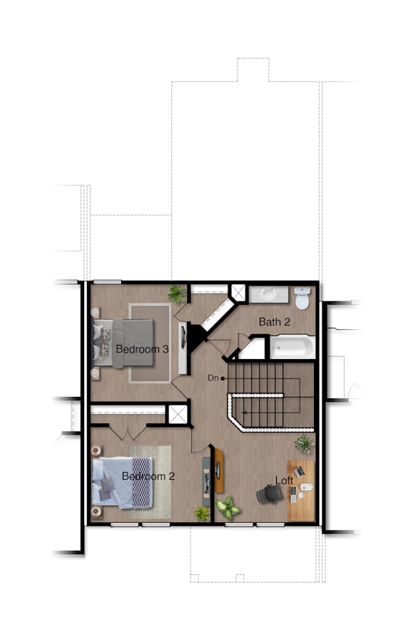 a floor plan of a house with bedrooms and a living room at Mihir Taylor, Taylor, TX 76574