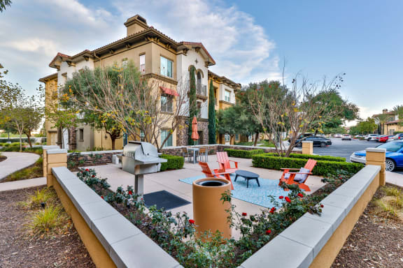 picnic area and bbq grill at Capriana at Chino Hills, Chino Hills, CA
