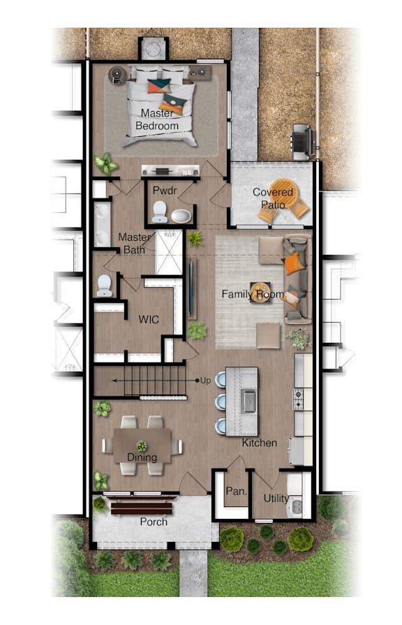 a floor plan of a house with an open floor plan at Mihir Taylor, Taylor, Texas