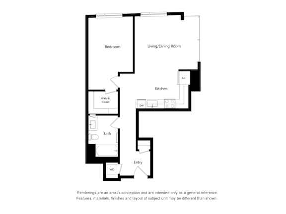 A black and white drawing of a house layout with rooms labeled.