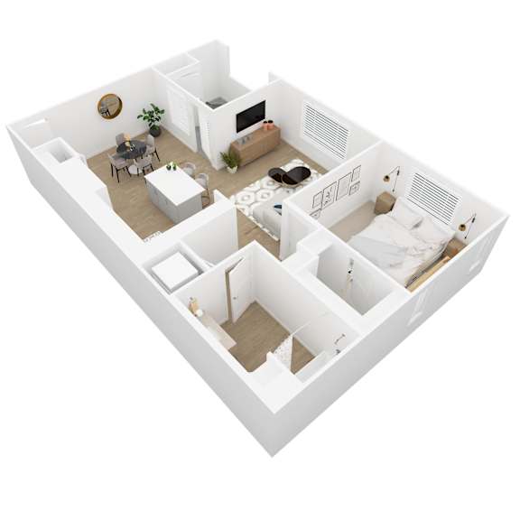 Stream Floor Plan Image - 1 Bed 1 Bath - 765 sqft