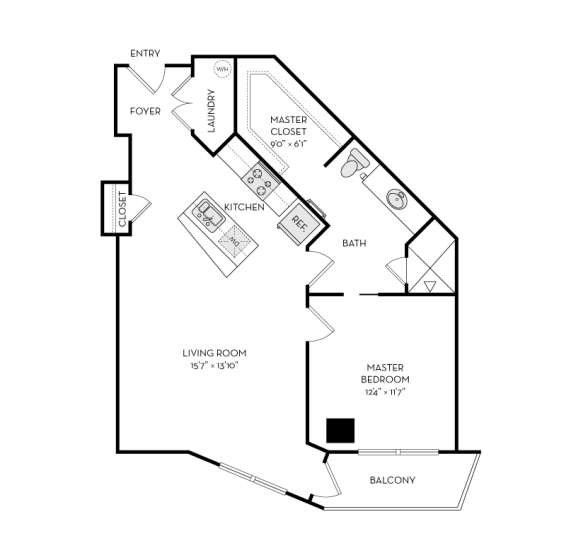 FA6_1Bed at The Heights at Park Lane, Dallas, TX, 75231