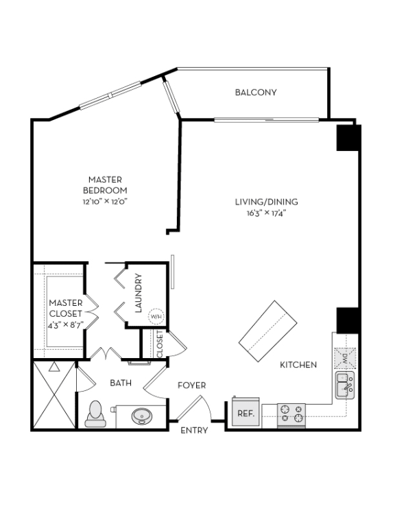 FA10_1Bed at The Heights at Park Lane, Texas, 75231