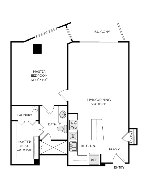 FA7_1Bed at The Heights at Park Lane, Dallas, TX