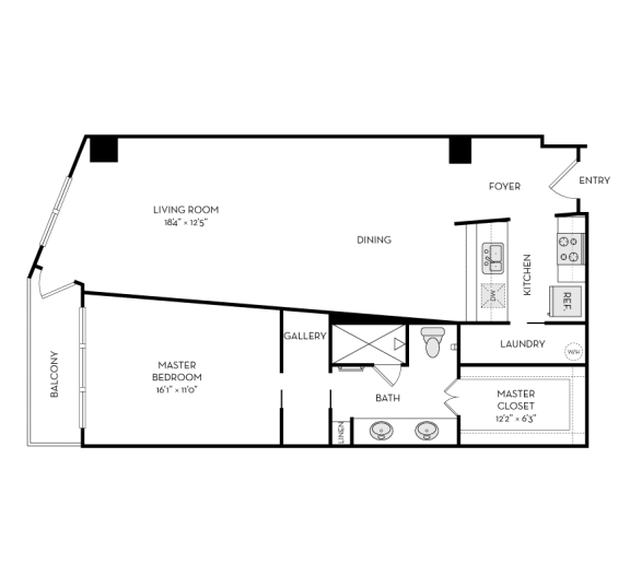 FA15_1Bed at The Heights at Park Lane, Dallas, TX, Texas