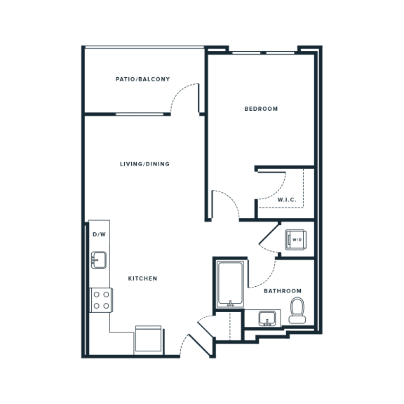 Floor Plan  A4 Floor Plan at NoMa Apartments, Walnut Creek, CA, 94596