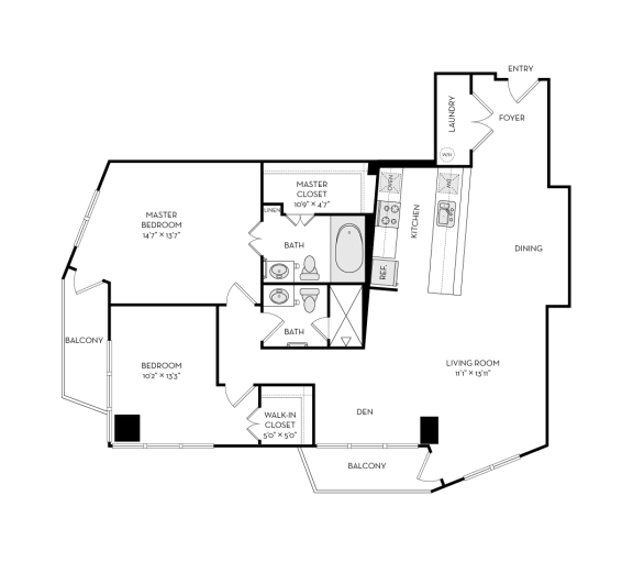 FB3_2Bed at The Heights at Park Lane, Texas, 75231